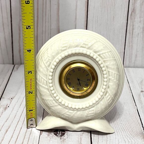 Lenox Woodland Timely Traditions Quartz Porcelain Round Ivory Clock - Picture 5 of 6